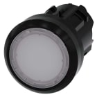 Siemens - SIRIUS ACT 22MM svart hardplast design Trykknapphode hvit-illuminert