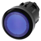 Siemens - SIRIUS ACT 22MM svart hardplast design Trykknapphode blå-illuminert