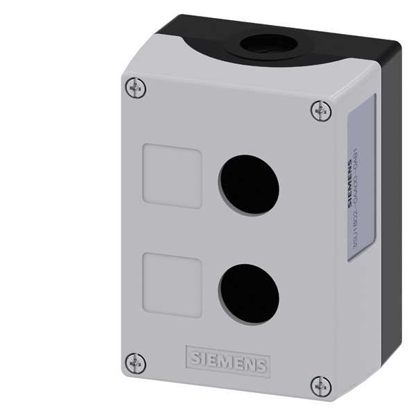 Siemens - SIRIUS ACT Boks - grå hardplast - 2 hull Boks for 2 knapper/signaler