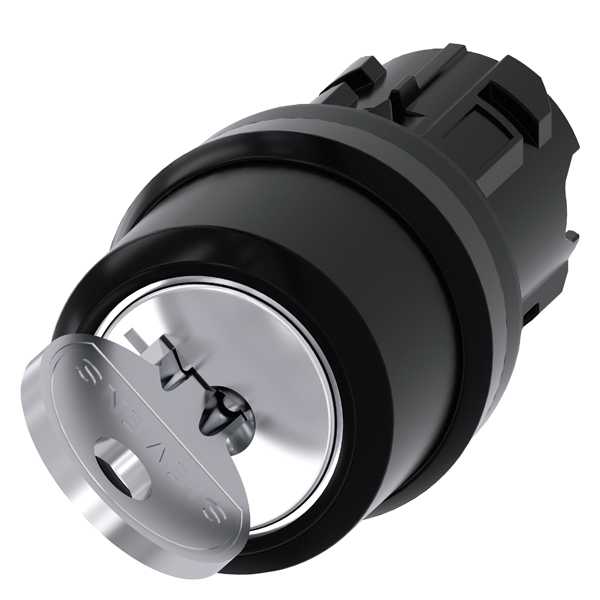 Siemens - SIRIUS ACT 22MM svart hardplast design Nøkkelvenderhode, RONIS O-I