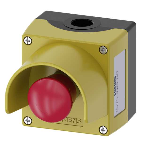 Siemens - SIRIUS ACT Nødstopp i metall kapsling Komplett nødstoppknapp i kapsling