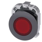 Siemens - SIRIUS ACT 30MM lavprofil-matt metall Trykknapphode - rød illuminert