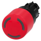 Siemens - SIRIUS ACT 22MM svart hardplast design Nødstopphode-rød Ø30MM