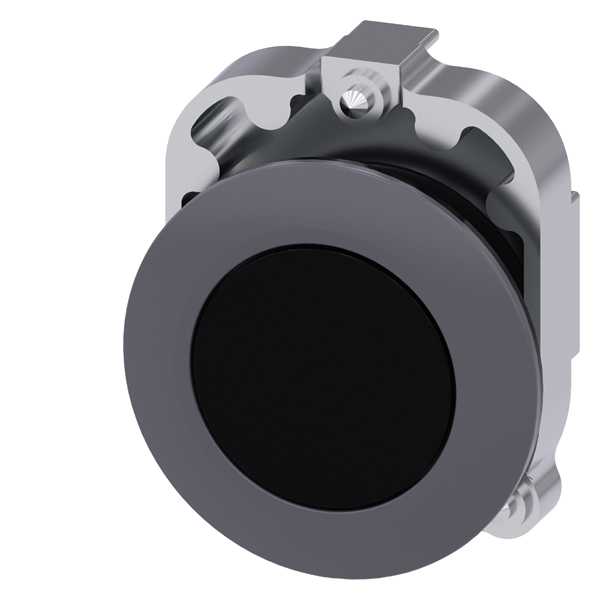 Siemens - SIRIUS ACT 30MM lavprofil-matt metall  Trykknapphode - svart