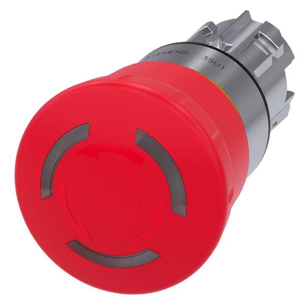 Siemens - SIRIUS ACT 22MM blank metall design. Nødstopphode-rød Ø40MM