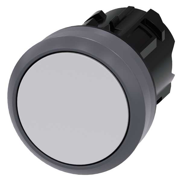 Siemens - SIRIUS ACT Trykknapphode hvit-fjærretur 22MM rund matt metall design