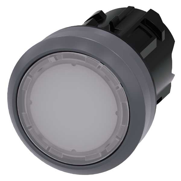 Siemens - SIRIUS ACT Trykknapphode hvit-illuminert 22MM rund matt metall design