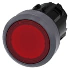 Siemens - SIRIUS ACT Trykknapphode rød-illuminert 22MM rund matt metall design