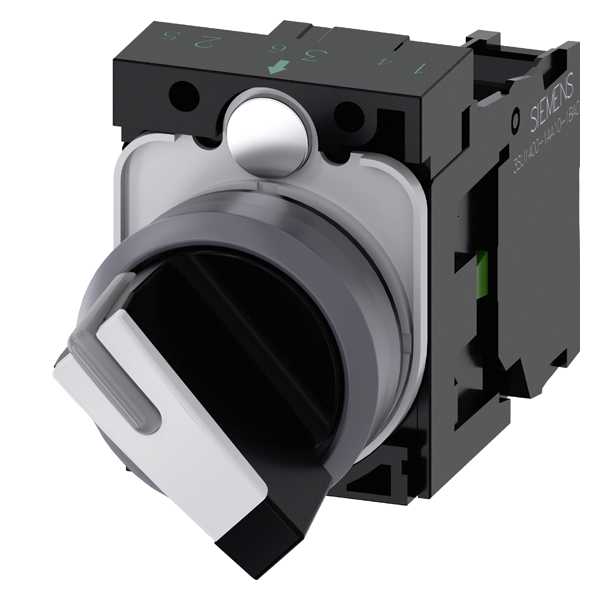 Siemens - SIRIUS ACT Vendebryter, 2 posisjoner O-I 22MM rund matt metall design