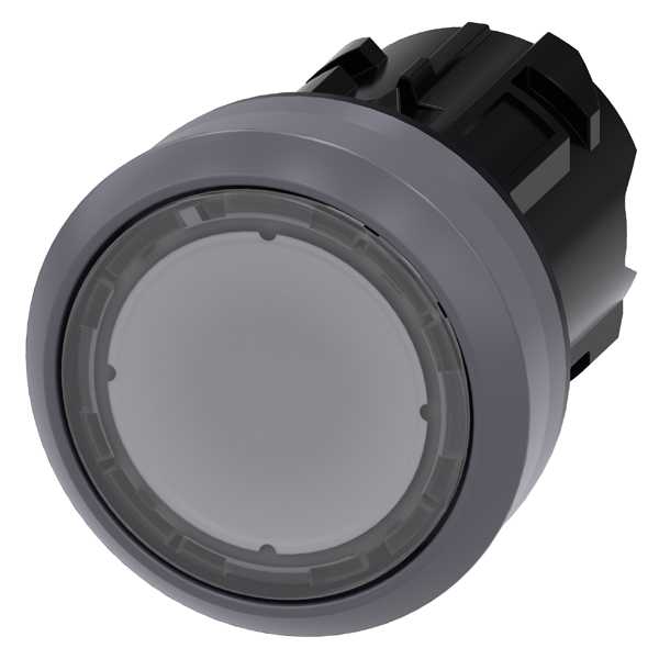 Siemens - SIRIUS ACT Trykknapphode klar-illuminert 22MM rund matt metall design