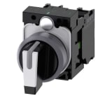 Siemens - SIRIUS ACT Vendebryter, 3 posisjoner I-O-II 22MM rund matt metall design