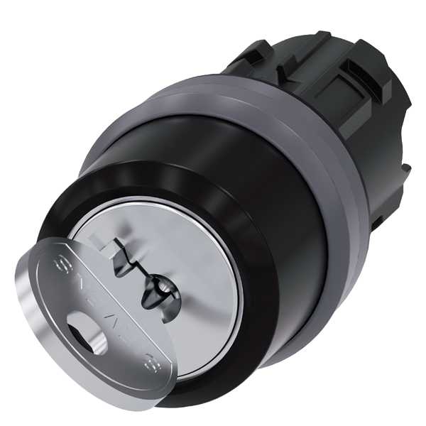 Siemens - SIRIUS ACT Nøkkelvenderhode, RONIS O-I 22MM rund matt metall design