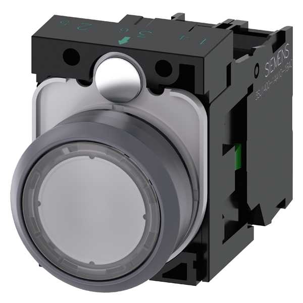 Siemens - Trykknapp, fjærkontakt, 110V LED 1NO