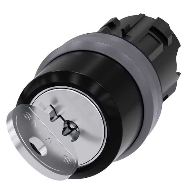Siemens - SIRIUS ACT Nøkkelvenderhode, RONIS O-I 22MM rund matt metall design
