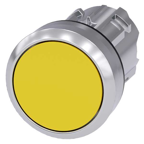 Siemens - SIRIUS ACT Trykknapphode gul-fjærretur 22MM rund svarthardplast design