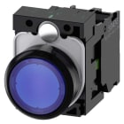 Siemens - KOMP.BLÅ.ILL T.KNAPP 110V AC - 22MM svart hardplast design