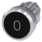 Siemens - SIRIUS ACT Trykknapphode - Svart: O 22MM rund blank metall design