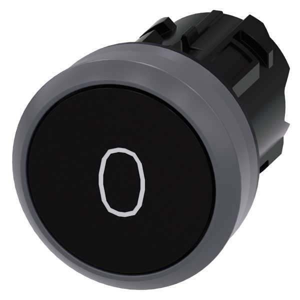 Siemens - SIRIUS ACT Trykknapphode - Svart: O 22MM rund matt metall design
