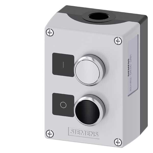 Siemens - SIRIUS ACT Komplett boks: 2 hull Grå topdel metall kapsling