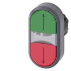 Siemens - SIRIUS ACT Tvillingknapphode - Grønn/Rød 22MM rund matt metall design