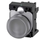 Siemens - SIRIUS ACT Komplett signallampe - Klar glatt 22MM rund svart hardplast