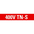 Eaton Electric - MERKESKILT 400V TN-S 79X14MM SKILT RØDT M/ HVIT TEKST