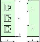 Eaton Electric - XT-RJ45-ETH-RS232 Gr:snitt adapt.RS232/ETH.XC200