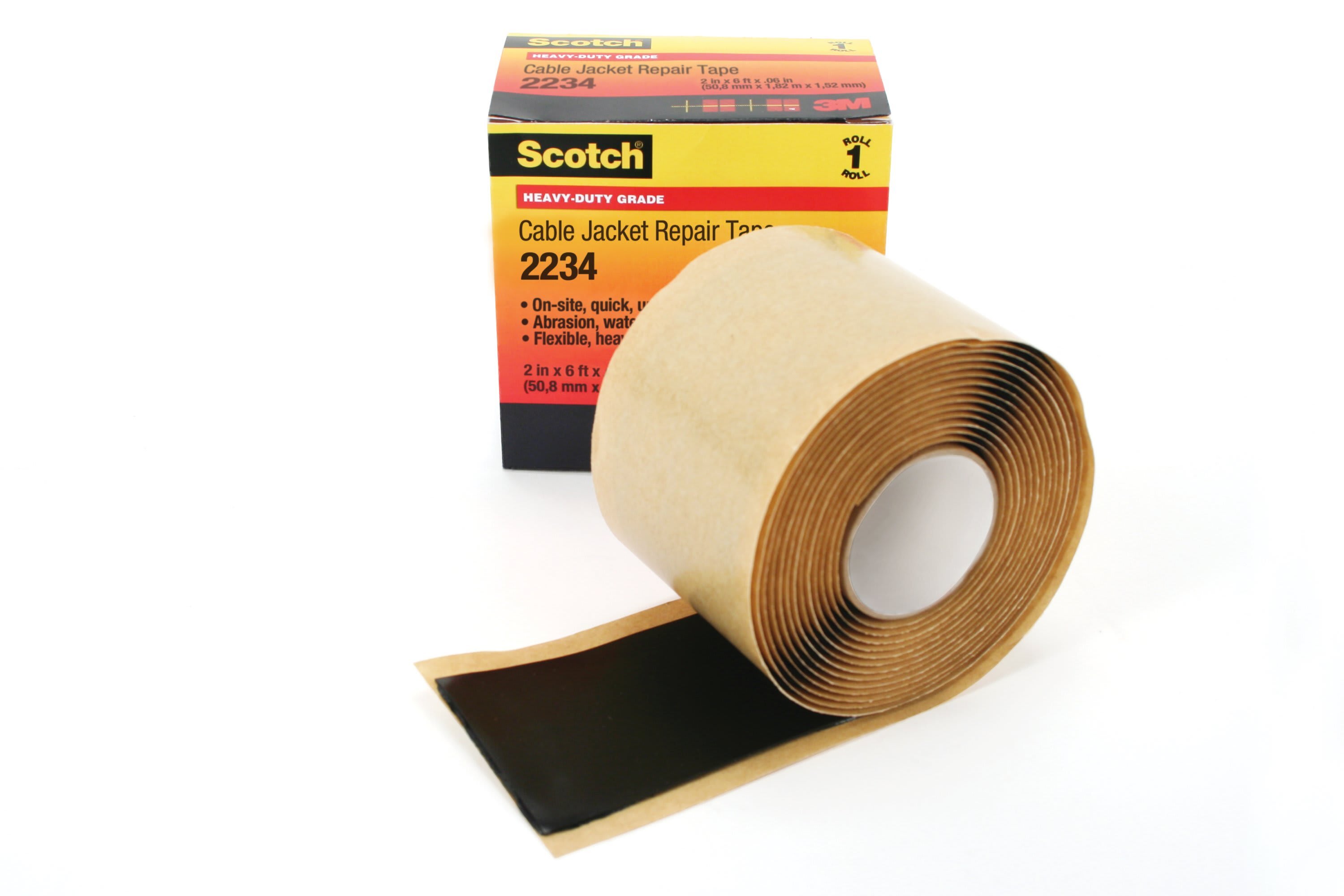Scotch - 3M Scotch® 2234 Sort kappereparasjonstape, kraftig vinyl rygg med mastic klebestoff, 50mm x 1,8m