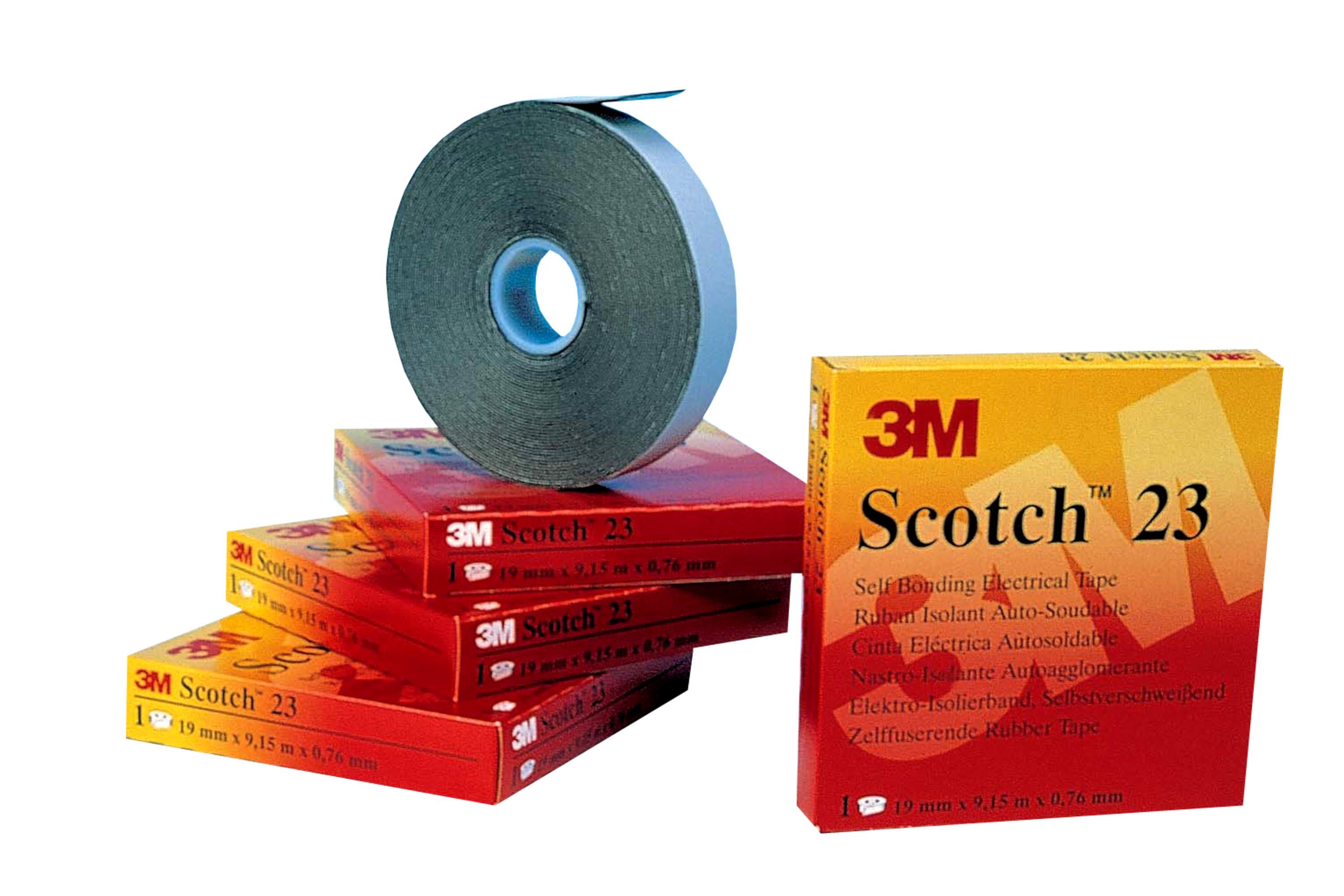 Scotch - 3M Scotch® 23 Selvvulkaniserende tape m/liner, sort EPR gummi, 19 mm x 9 m