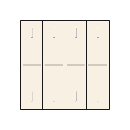 Eaton Electric - VIPPE 4-DELT UTEN SYMBOL HVIT  101-00015 XCOMFORT