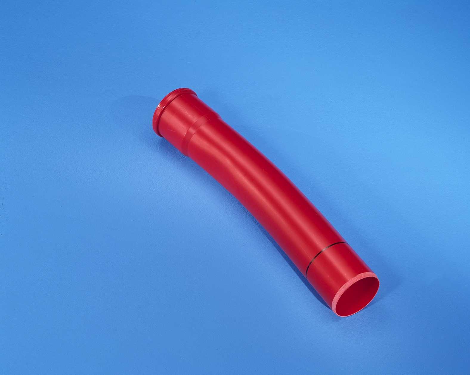Norsk Wavin - Bend 15 gr. R=2000 rød 125mm