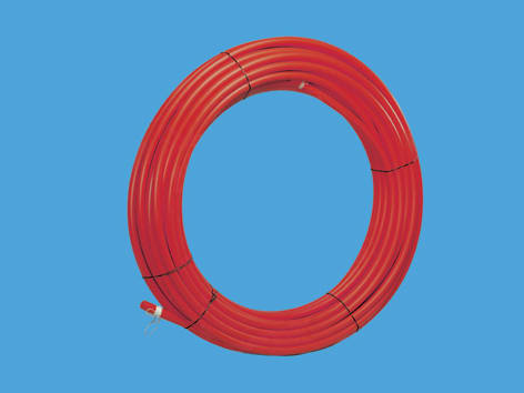 Norsk Wavin - 25*2,4mm rød pe m/trekketråd 300m 