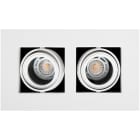 SG Armaturen - QUADRAT M-HVIT 2x6,5W LED 230V