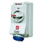Mennekes - 7002A,16A3P 6H230V Veggmontert uttak DUO Block IP 44 Hus 225 X 118 mm