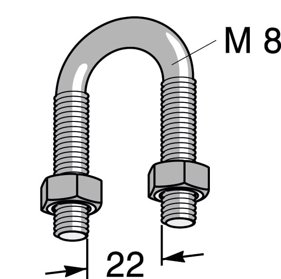 MP Bolagen - Rundtstålsklammer 19mm Varmf MP-168Z