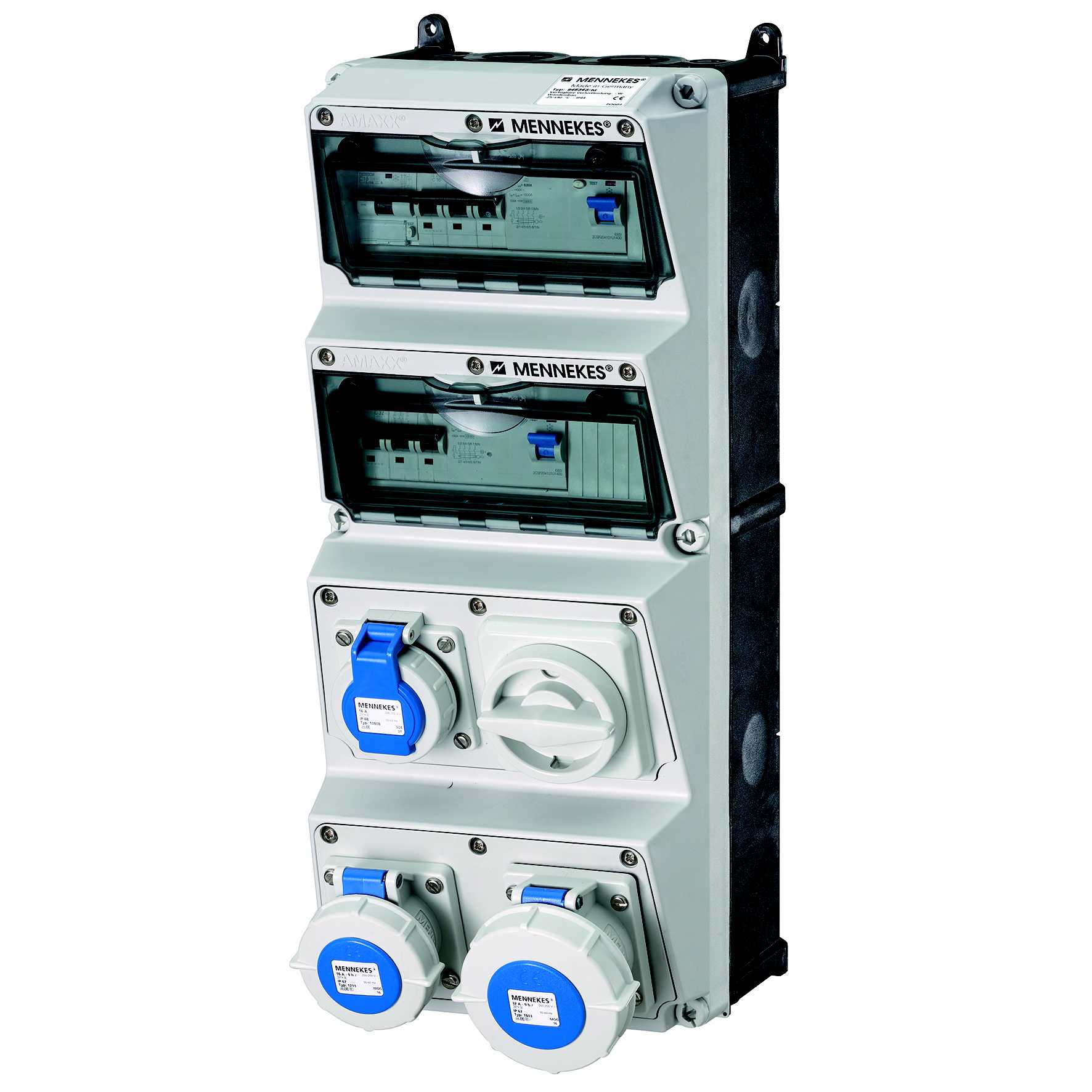 Mennekes - 946343, AMAXX, 230V, 2stk CEE, 1stk SCHUKO, IP67