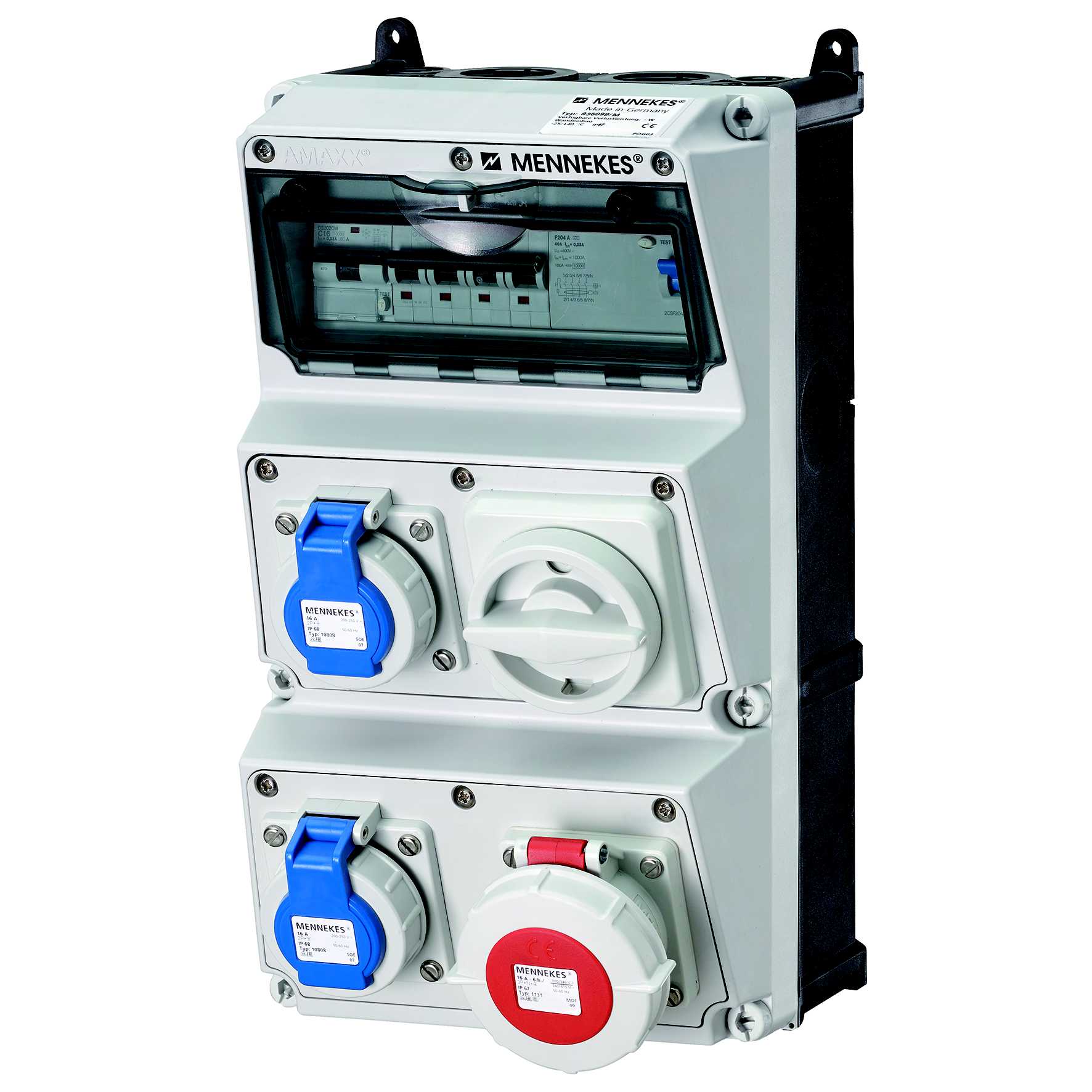 Mennekes - 936099, AMAXX, 400V, 1stk CEE, 2stk SCHUKO, IP67