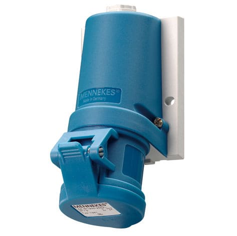 Mennekes - 1346,32A3P 6H230V Veggmontert apparat Uttak IP44 skrueløs tilkoblingsteknologi, liten kapsling