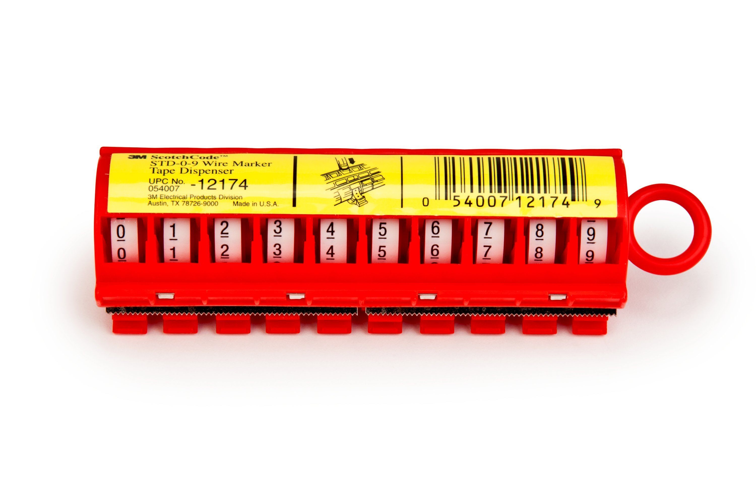 Scotch - 3M ScotchCode™ Merkesystem, STD 0/9 Dispenser med tall fra 0 til 9