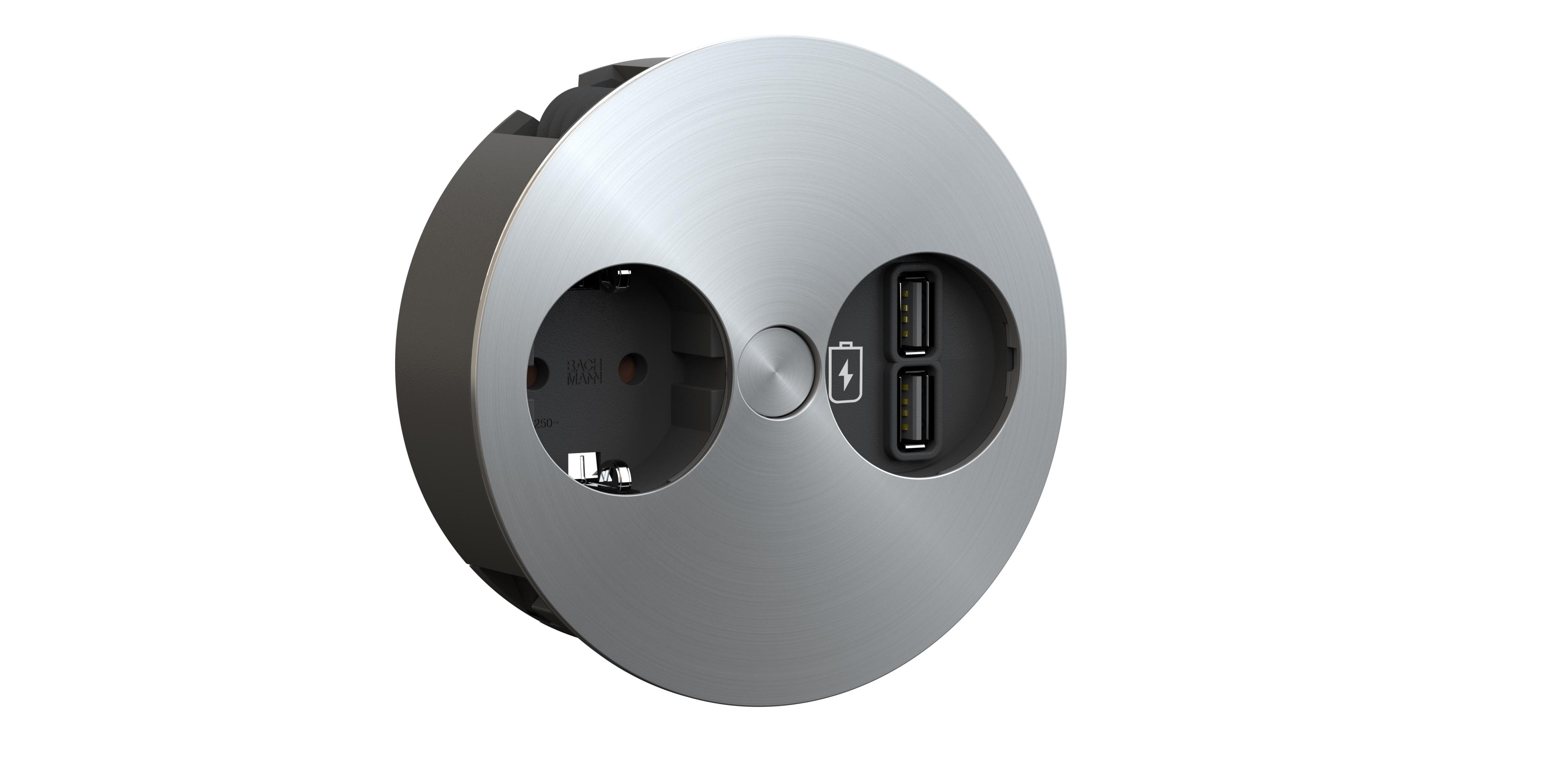 Bachmann GmbH - TWIST 1 x Uttak 1 x 2 USB Stå