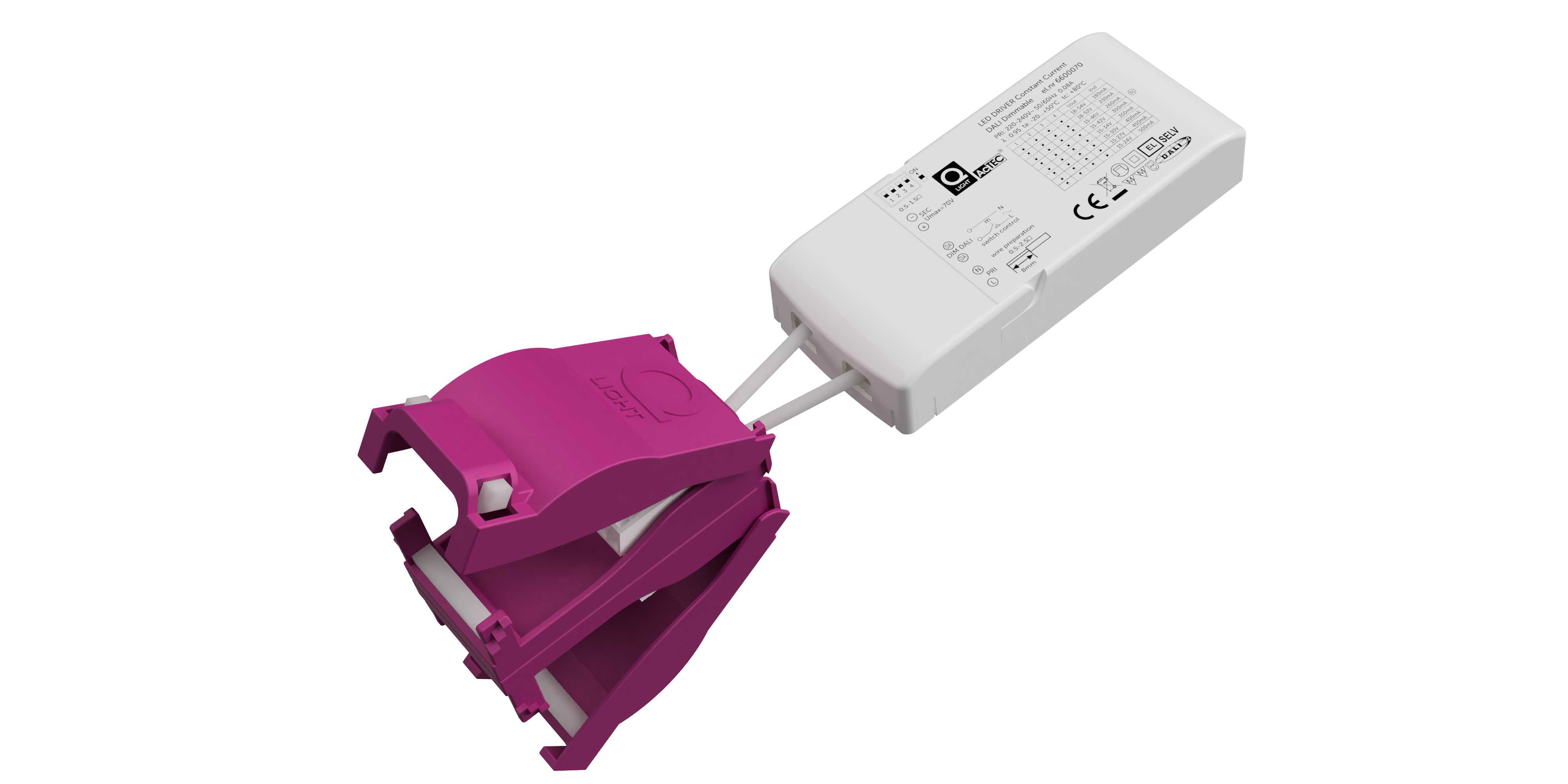 Q-Light - DALI LED driver 7W 180mA Tilpasset Q-light 7W downligh