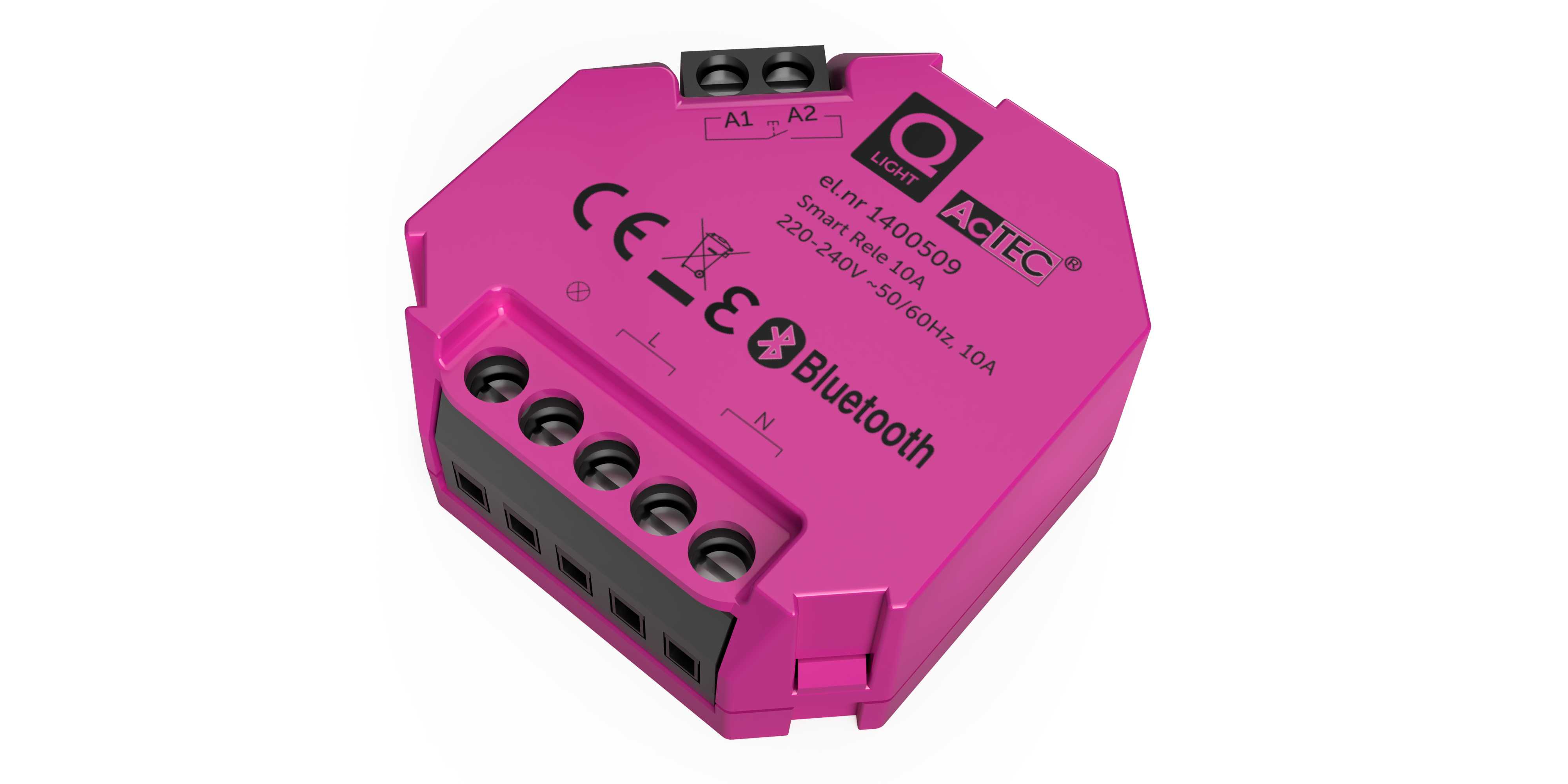 Q-Light - Smart Rele 10A Bluetooth med AcTEC BLE app