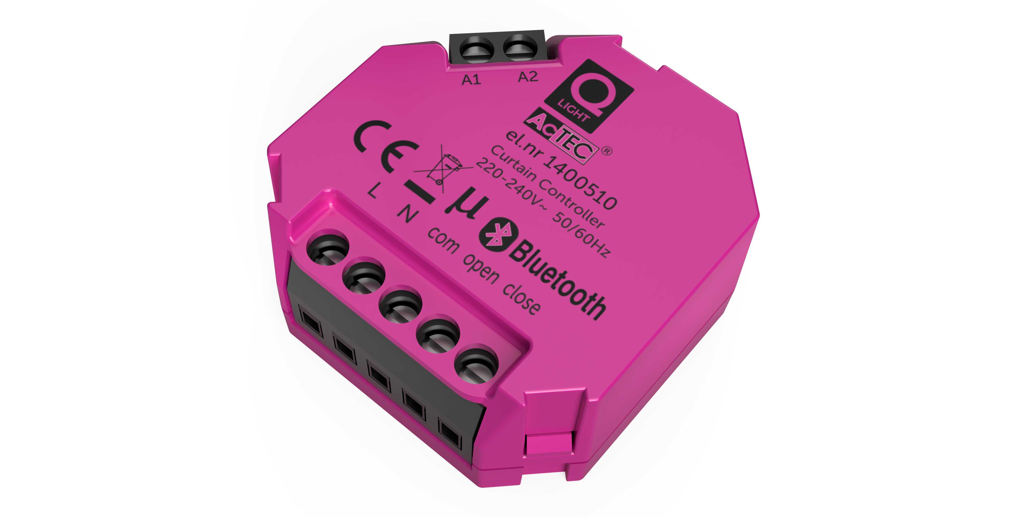 Q-Light - Smart Persienne Rele BT 300W 1,4A 1fas motor 230VAC og 24VDC