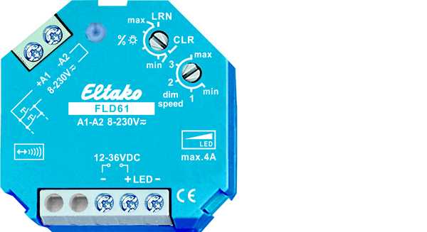 Eltako - FLD61, lav volt dimmer, 12-36VDC, inntil 4A