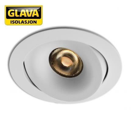 Q-Light - LEO ISOLA 7W LED HVIT NEMKO DL U/KASSE 650LM 2700K RA92 IP54