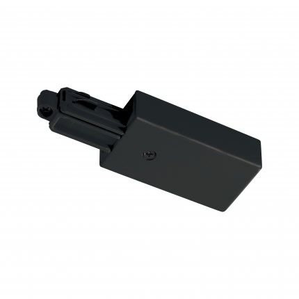 Q-Light - Q track 230V tilkobling Høyre Sort