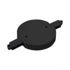 Q-Light - Q track 230V tilkobling 2 Veis Rund Sort