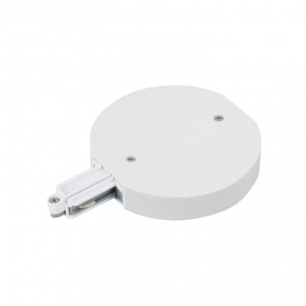Q-Light - Q track 230V tilkobling Rund Høyre Hvit