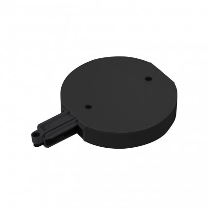 Q-Light - Q track 230V tilkobling Rund Høyr Sort