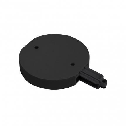 Q-Light - Q track 230V tilkobling Rund Venstre Sort